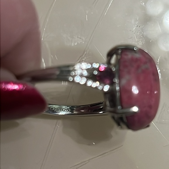 Just in- natural thulite of Norway ring in sterling silver - Picture 6 of 8